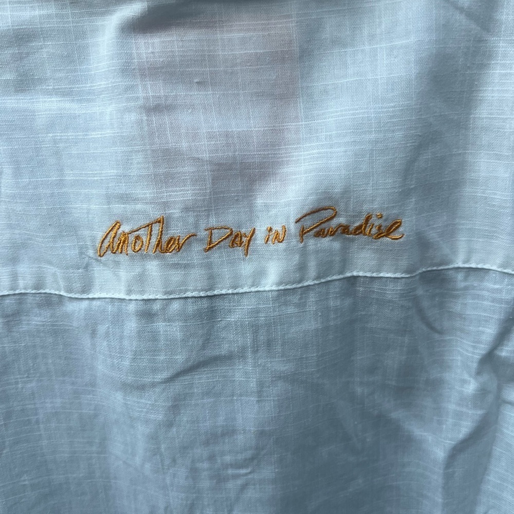 Lucky to love here Classic White Men's Shirt size M 100% cotton - Picture 6 of 9